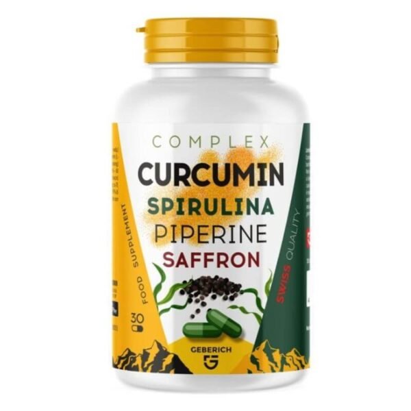 Curcumin Spirulina Piperine Saffron – Suplemento Natural Auxilia na Queima de Gordura